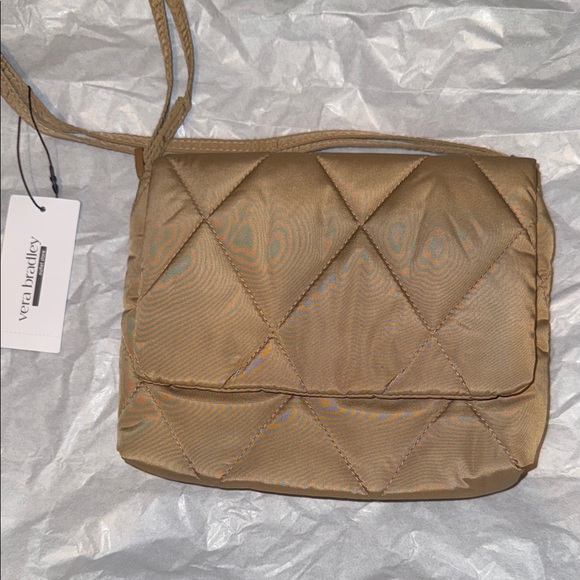 Vera Bradley Handbags - Vera Bradley Gold Quilted ultralight Small Flap Hipster purse